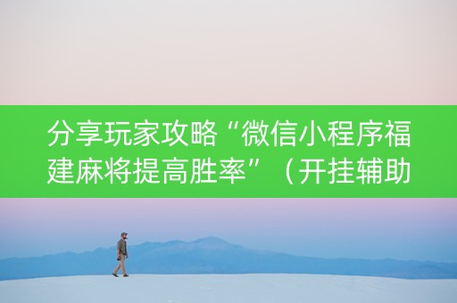 分享玩家攻略“微信小程序福建麻将提高胜率”（开挂辅助脚本)