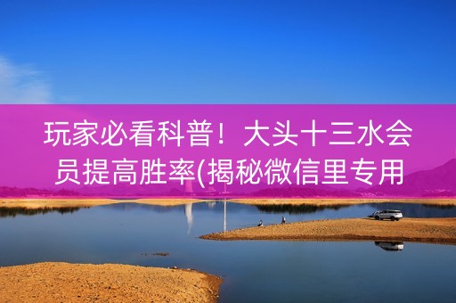 玩家必看科普！大头十三水会员提高胜率(揭秘微信里专用神器)