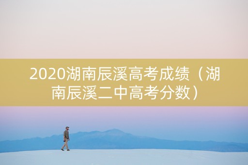 2020湖南辰溪高考成绩（湖南辰溪二中高考分数）