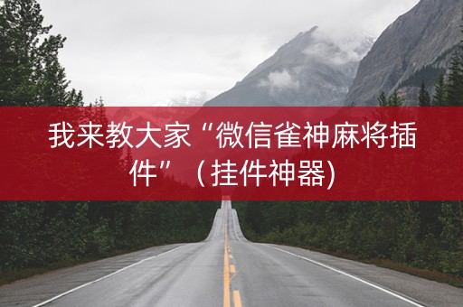 我来教大家“微信雀神麻将插件”（挂件神器)