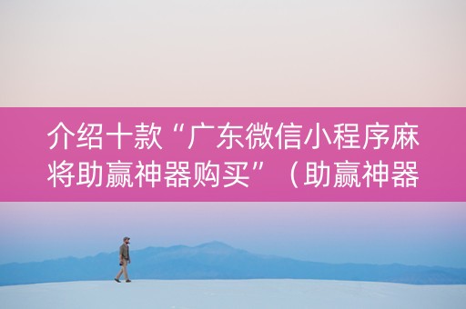 介绍十款“广东微信小程序麻将助赢神器购买”（助赢神器)