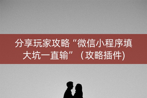 分享玩家攻略“微信小程序填大坑一直输”（攻略插件)