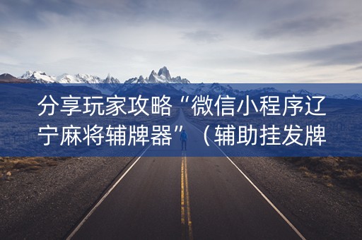 分享玩家攻略“微信小程序辽宁麻将辅牌器”（辅助挂发牌规律)