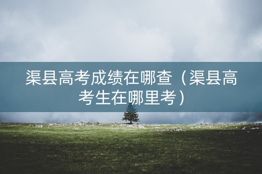 渠县高考成绩在哪查（渠县高考生在哪里考）