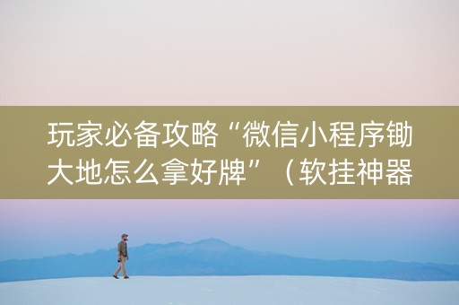 玩家必备攻略“微信小程序锄大地怎么拿好牌”（软挂神器)