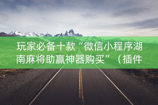 玩家必备十款“微信小程序湖南麻将助赢神器购买”（插件可信吗)