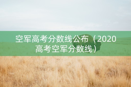 空军高考分数线公布（2020高考空军分数线）