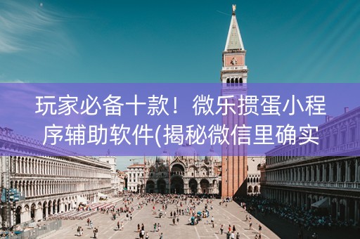 玩家必备十款！微乐掼蛋小程序辅助软件(揭秘微信里确实有猫腻)