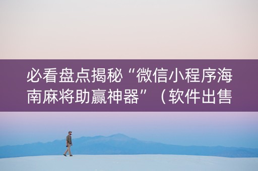 必看盘点揭秘“微信小程序海南麻将助赢神器”（软件出售)