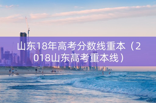 山东18年高考分数线重本（2018山东高考重本线）