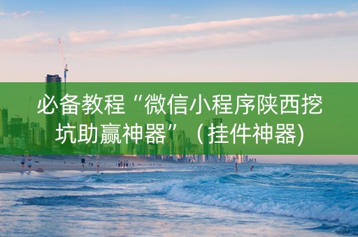 必备教程“微信小程序陕西挖坑助赢神器”（挂件神器)