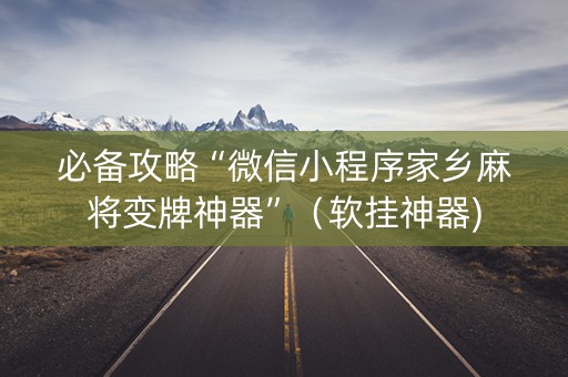 必备攻略“微信小程序家乡麻将变牌神器”（软挂神器)