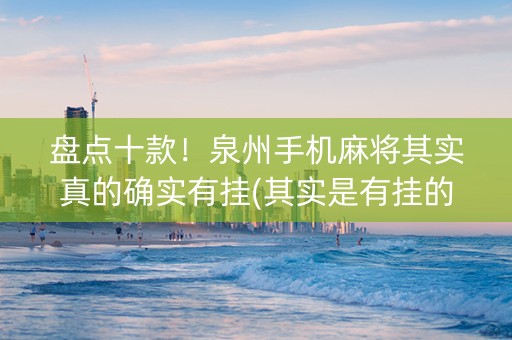 盘点十款！泉州手机麻将其实真的确实有挂(其实是有挂的)