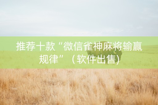 推荐十款“微信雀神麻将输赢规律”（软件出售)