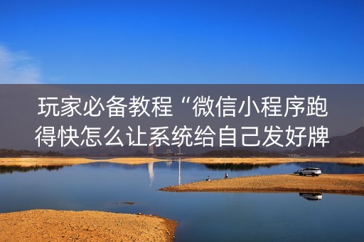 玩家必备教程“微信小程序跑得快怎么让系统给自己发好牌”（透明挂辅助器)