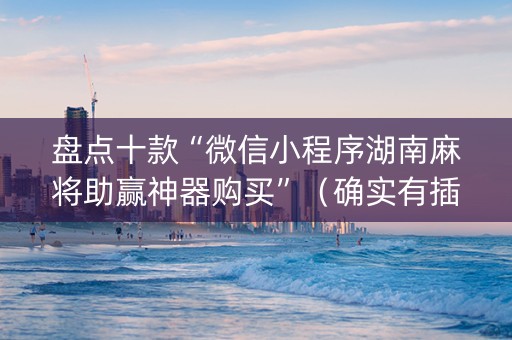 盘点十款“微信小程序湖南麻将助赢神器购买”（确实有插件吗)