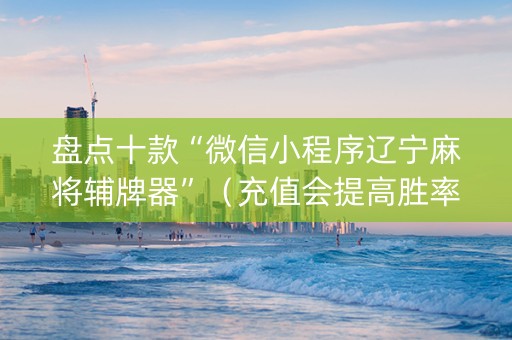 盘点十款“微信小程序辽宁麻将辅牌器”（充值会提高胜率么)