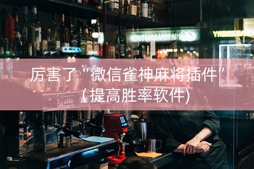 厉害了“微信雀神麻将插件”（提高胜率软件)