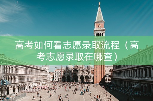 高考如何看志愿录取流程（高考志愿录取在哪查）
