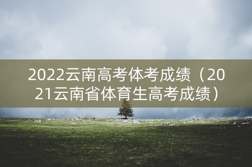 2022云南高考体考成绩（2021云南省体育生高考成绩）