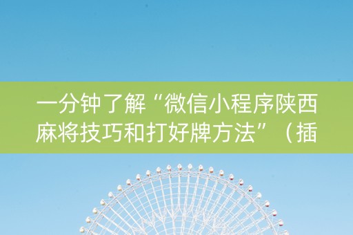 一分钟了解“微信小程序陕西麻将技巧和打好牌方法”（插件可信吗)
