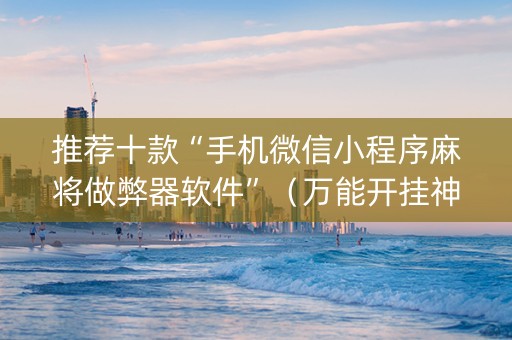 推荐十款“手机微信小程序麻将做弊器软件”（万能开挂神器)