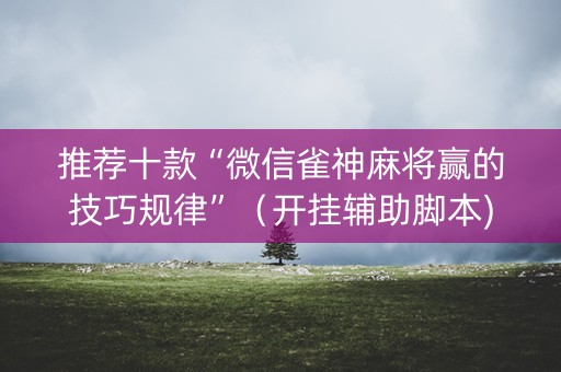 推荐十款“微信雀神麻将赢的技巧规律”（开挂辅助脚本)
