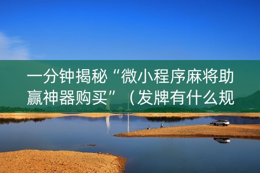 一分钟揭秘“微小程序麻将助赢神器购买”（发牌有什么规律吗)