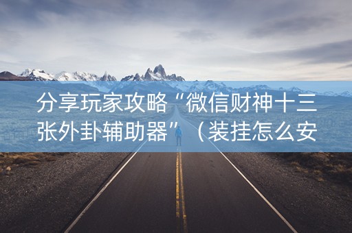 分享玩家攻略“微信财神十三张外卦辅助器”（装挂怎么安装)