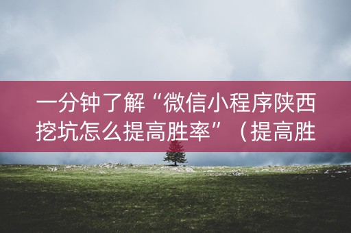 一分钟了解“微信小程序陕西挖坑怎么提高胜率”（提高胜率技巧)