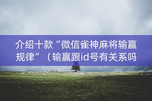 介绍十款“微信雀神麻将输赢规律”（输赢跟id号有关系吗)