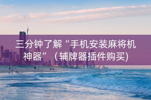 三分钟了解“手机安装麻将机神器”（辅牌器插件购买)