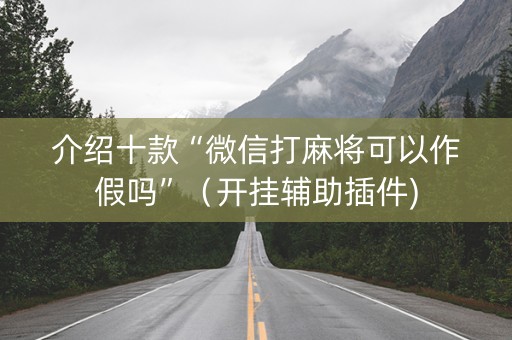 介绍十款“微信打麻将可以作假吗”（开挂辅助插件)