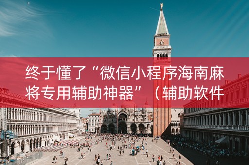 终于懂了“微信小程序海南麻将专用辅助神器”（辅助软件)