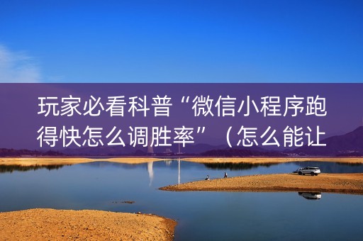 玩家必看科普“微信小程序跑得快怎么调胜率”（怎么能让牌好一点)