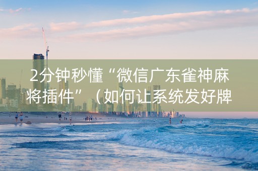 2分钟秒懂“微信广东雀神麻将插件”（如何让系统发好牌)