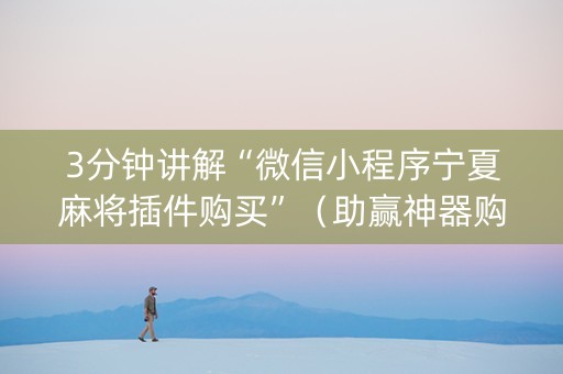 3分钟讲解“微信小程序宁夏麻将插件购买”（助赢神器购买)