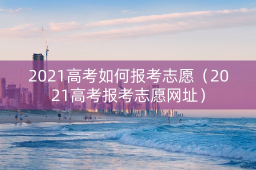 2021高考如何报考志愿（2021高考报考志愿网址）