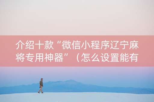 介绍十款“微信小程序辽宁麻将专用神器”（怎么设置能有好牌)