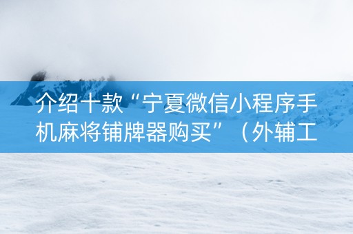介绍十款“宁夏微信小程序手机麻将铺牌器购买”（外辅工具)
