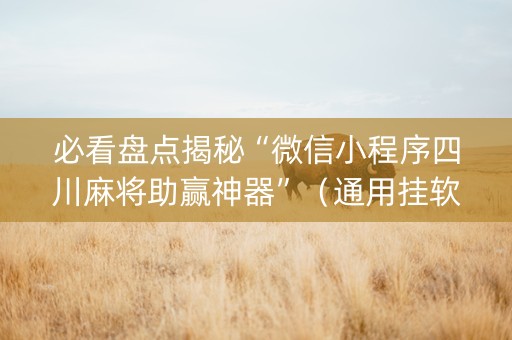 必看盘点揭秘“微信小程序四川麻将助赢神器”（通用挂软件多少钱)