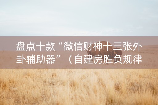 盘点十款“微信财神十三张外卦辅助器”（自建房胜负规律)
