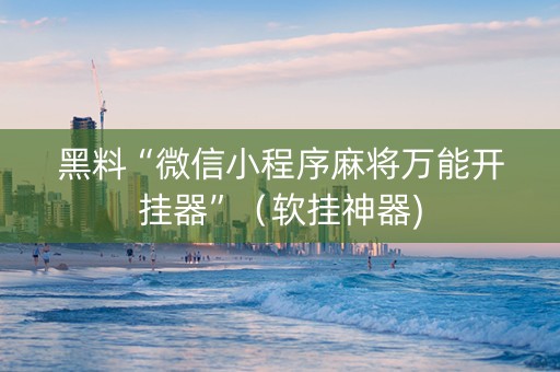 黑料“微信小程序麻将万能开挂器”（软挂神器)
