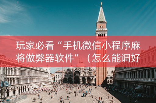 玩家必看“手机微信小程序麻将做弊器软件”（怎么能调好牌)