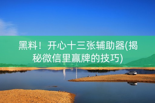 黑料！开心十三张辅助器(揭秘微信里赢牌的技巧)