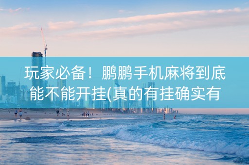 玩家必备！鹏鹏手机麻将到底能不能开挂(真的有挂确实有挂)