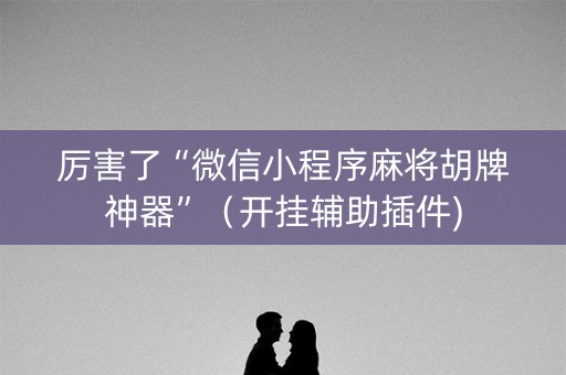 厉害了“微信小程序麻将胡牌神器”（开挂辅助插件)