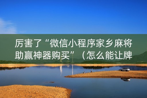 厉害了“微信小程序家乡麻将助赢神器购买”（怎么能让牌好一点)