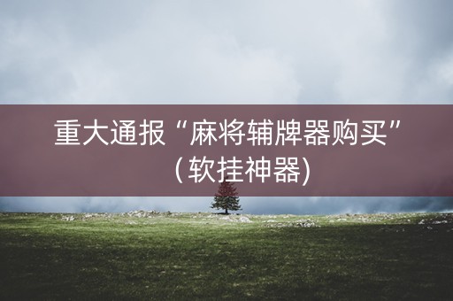 重大通报“麻将辅牌器购买”（软挂神器)