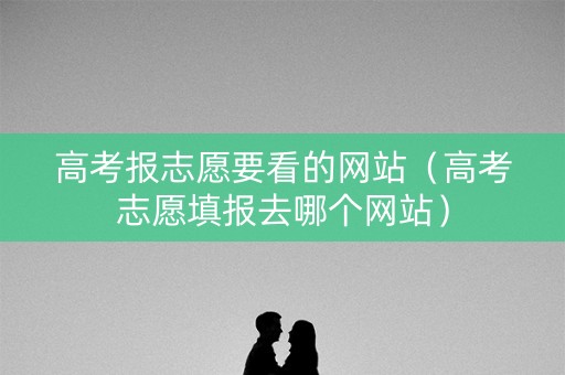 高考报志愿要看的网站（高考志愿填报去哪个网站）
